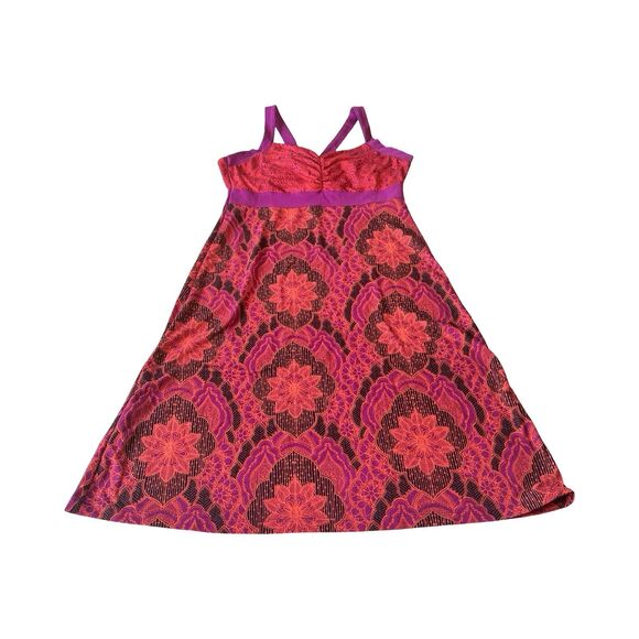 Prana Womans Size Small Orange Purple Print Breathe Athletic Dress Summer Beach - Picture 1 of 4